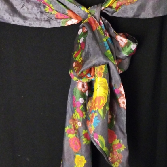 johnny was scarf tie midi dress